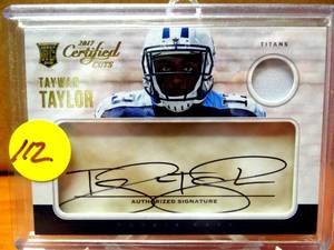 lot 112 image: LIMITED EDITION RPA 116299 - 2017 Certified Cuts Rookie Cuts 299 Taywan Taylor #238 Rookie Auto RC $$$