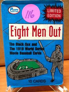 lot 116 image: VINTAGE 1988 Eight Men Out Movie Trading Cards ONE WAX PACK Baseball White Sox - SEALED