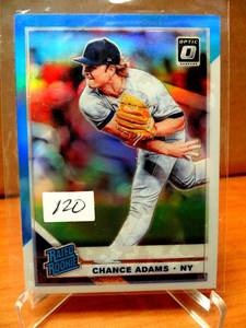 lot 120 image: RATED ROOKIE - 2019 Donruss Optic Rated Rookie Chance Adams New York Yankees #63
