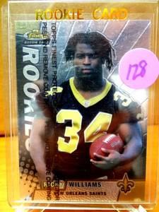lot 128 image: ROOKIE CARD - 1999 Topps Finest #158 Ricky Williams New Orleans Saints RC