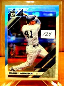 lot 129 image: 2019 Panini Donruss Optic BlueWhite Miguel Andujar #129