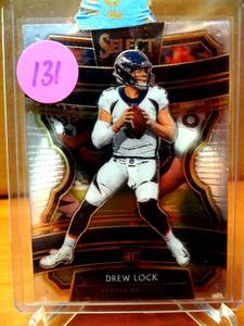 lot 131 image: ROOKIE CARD - 2019 Select Concourse Drew Lock Rookie Card RC Rookie Card #21 Broncos