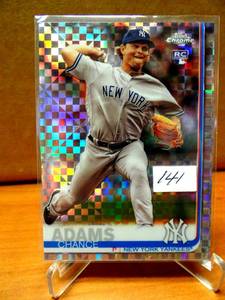 lot 141 image: ROOKIE - 2019 Topps Chrome Xfractor RC Chance Adams #109 New York Yankees RC