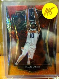 lot 145 image: ROOKIE - JALEN SMITH Select Premier Level Rookie Red White Orange Shimmer RC $$