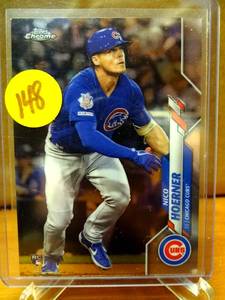 lot 148 image: ROOKIE - 2022 #161 Nico Hoerner Topps Chrome Rookie Chicago Cubs