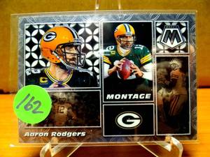 lot 162 image: 2020 Panini Mosaic Montage Mosaic Aaron Rodgers #M12