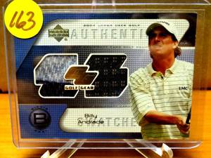 lot 163 image: 2004 UD SP AUTHENTIC BILLY ANDRADE SWATCH BA-GGB $$$