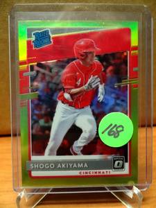 lot 168 image: RATED ROOKIE - 2020 Donruss Optic Shogo Akiyama Lime Green Prizm Rated Rookie Card #96 RC