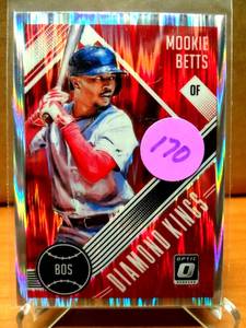 lot 170 image: 2018 Panini Donrus Optic Shock Diamond Kings Mookie Betts #27 $$
