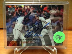 lot 174 image: ROOKIE AUTO - Jaylin Davis 2020 Topps Stadium Club Chrome Rookie Autograph #CAJD $$$