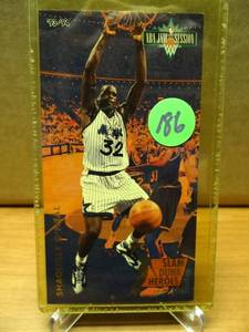 lot 186 image: OVERSIZED - 1993-94 Fleer Jam Session SHAQUILLE ONEAL Slam Dunk Heroes Card $$