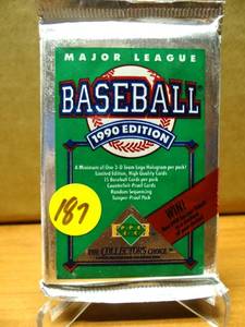 lot 187 image: 1990 UPPER DECK FOIL PACK - SEALED - KEN GRIFFEY CHASE