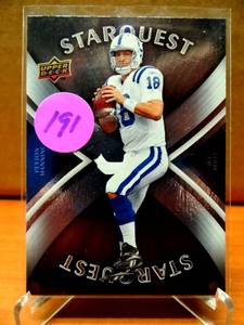 lot 191 image: Peyton Manning 2008 Upper Deck Starquest First Edition #SQ25 Indianapolis Colts