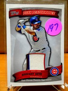 lot 197 image: TWO COLOR RELIC - 2010 TOPPS PEAK PERFORMANCE SER.#2 RELIC GEOVANY SOTO PPR-GSO $$