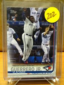 lot 202 image: MVP ROOKIE - Vladimir Guerrero Jr. 2019 Topps Update Series RC Rookie Debut #US-62 Blue Jays $$$