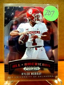 lot 207 image: ROOKIE - 2020 Panini Prizm Draft Picks Football Kyler Murray ALL AMERICANS Oklahoma