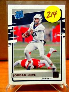 lot 214 image: RATED ROOKIE - JORDAN LOVE - 2020 Chronicles Draft Picks Donruss Rated Rookie #7 - Packers RC $