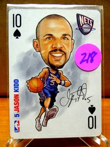 lot 218 image: JASON KIDD - DALLAS MAVERICKS - 10 OF SPADES CARD