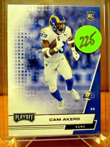 lot 225 image: ROOKIE CARD - Cam Akers 2020-21 Panini Playoff #225 RC Rookie