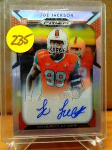 lot 235 image: ROOKIE AUTO - Joe Jackson Auto 2019 Panini Prizm Draft Picks Prizms Silver Autographs NMM #21 $$$