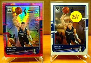 lot 241 image: KRISTAPS PORZINGAS LOT - DALLAS MAVERICKS OPTIC #82 BASE & PINK