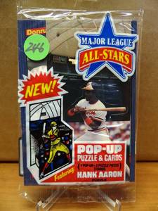 lot 246 image: 1986 Donruss Major League All-Stars Pop Up Puzzle Unopened Pac - SEALED