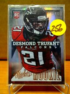 lot 256 image: LIMITED EDITION ROOKIE CARD 081499 - Desmond Trufant 2013 Panini Absolute Foil Rookie #126 Atlanta Falcons