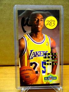 lot 283 image: OVERSIZED ROOKIE - Eddie Jones 1994 Fleer NBA Jam Session Rookie Card