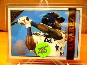 lot 285 image: ROOKIE - 2020 Topps Chrome Gallery Preview Yordan Alvarez #GP-9 Rookie RC Astros $