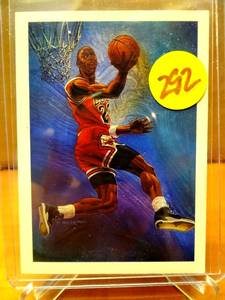 lot 292 image: Michael Jordan 1990 NBA Hoops #358 Team Checklist