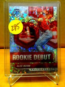 lot 295 image: ROOKIE - 2021 Mosaic Alec Bohm - Rookie Debut Silver Disco #RD20 $$