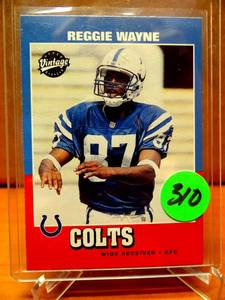 lot 310 image: STAR ROOKIE - 2001 Upper Deck Vintage REGGIE WAYNE Rookie Card RC #230 Colts