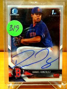 lot 319 image: PROSPECT AUTO - 2018 Bowman Chrome Prospect Auto Daniel Gonzales # CPA-DG $