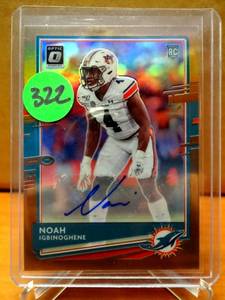 lot 322 image: ROOKIE AUTO - NOAH IGBINOGHENE 2020 Panini Donruss Optic Football Bronze ROOKIE RC AUTO Auburn $$