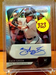 lot 323 image: ROOKIE AUTO SILVER - 2020 Prizm Zach Green RC #RA-ZA Rookie Auto Silver Prizm San Francisco Giants $$