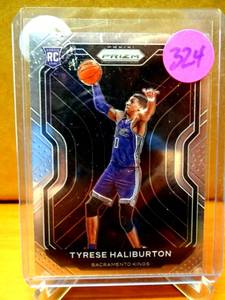 lot 324 image: HOT ROOKIE - 2020-2021 Panini PRIZM NBA Tyrese Halliburton Base Rookie RC Kings #262