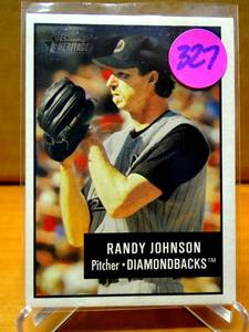 lot 327 image: 2003 Bowman Heritage Baseball Randy Johnson Card #10
