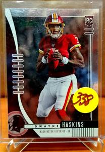 lot 338 image: RECENTLY DECEASED ROOKIE - 2019 Panini Absolute Football Dwayne Haskins Rookie Card #116 $$
