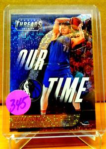 lot 345 image: SUPERSTAR Luka Doncic 2018-19 Panini Threads Our Time Dazzle #15 Dallas Mavericks $$$