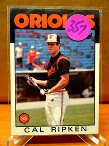 lot 357 image: 1986 Topps Cal Ripken Baltimore Orioles #340