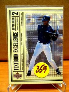 lot 359 image: KEN GRIFFEY JR 1999 UPPER DECK TEXTBOOK EXCELLENCE T27 INSERT CARD
