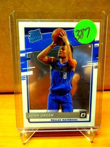 lot 387 image: RATED ROOKIE - 2020 Donruss Optic Josh Green Rated Rookie RC Mavericks #168