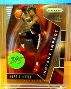 lot 395 image: ROOKIE CARD - 2019-20 Panini Prizm Instant Impact Nassir Little #19 Trail Blazers