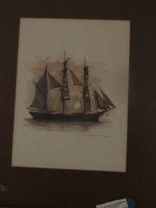 lot 85 image: Sail boat art by HOYE 23x19