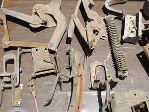 lot 451 image: various trunk and hood hinges and latches