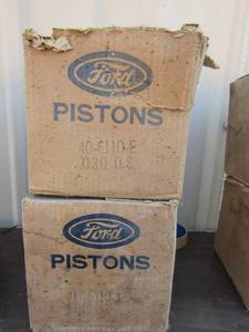 lot 399 image: 2 boxes ford pistons 4 per box part# 40-6110-E