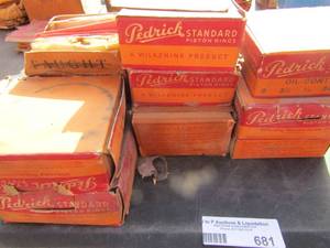 lot 681 image: qty9 boxes of piston rings pedrick 3 18