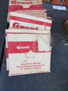 lot 697 image: 10 flats grant piston rings complete sets