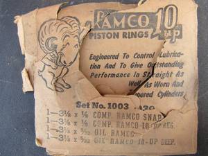 lot 750 image: bag of 1934-1940 chrystler  dodge truck piston rings
