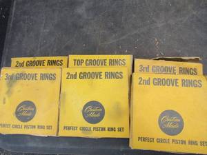 lot 754 image: 6 yellow boxes of 2nd grove piston rings all new sealed